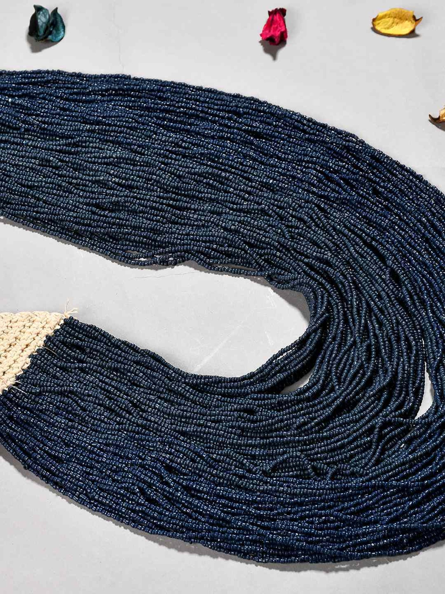 Imli Street Blue Long Beaded Necklace