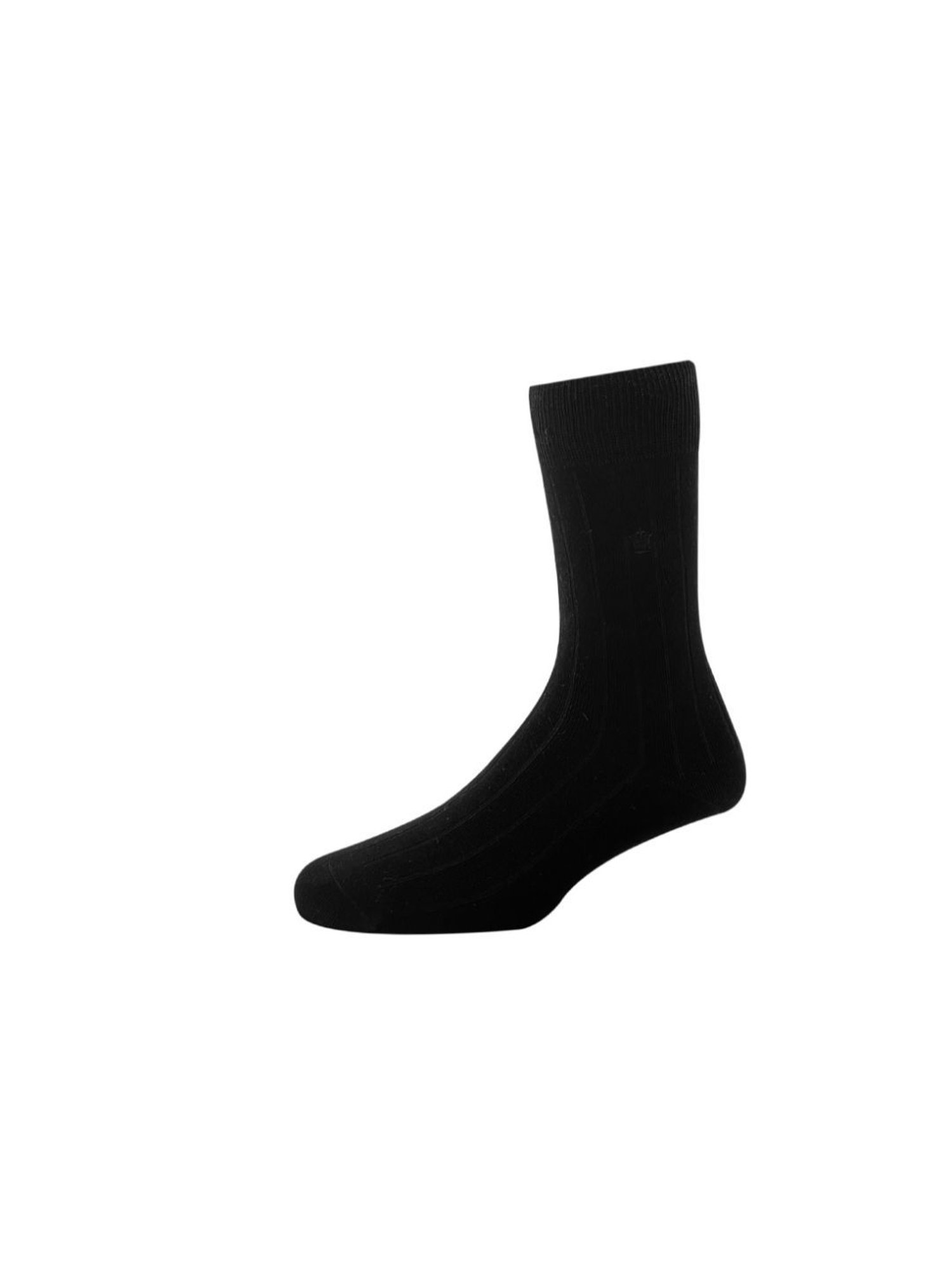 Louis Philippe Black Cotton Socks (Pack of 3)