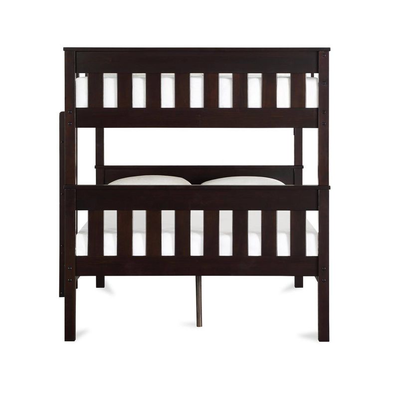 Full over Full Dolan Bunk Bed with USB Port Espresso - Dorel Living