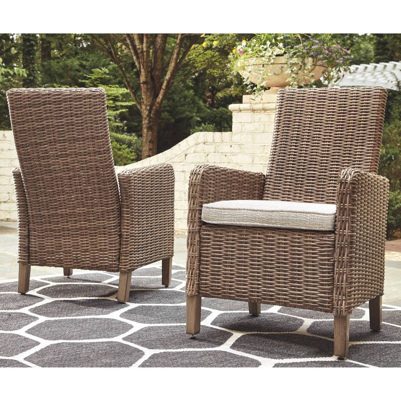 Beachcroft Arm Chair with Cushions - Beige  - Outdoor by Ashley