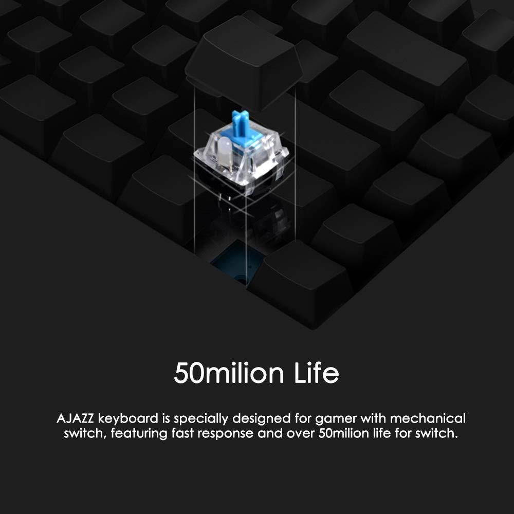 Docooler Mechanical Keyboard Gaming E-Sport LED Colorful Keyboard 82 Keys RGB USB Wired Anti-Ghosting for PC Notebook Laptop Desktop AJAZZ