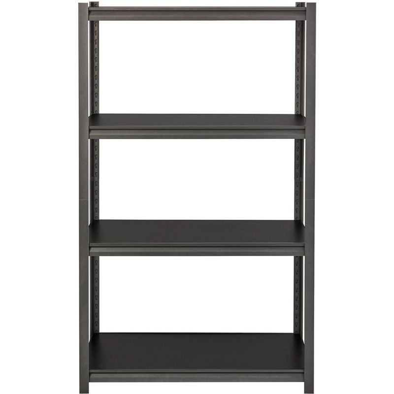 Lorell Shelving 4-Shelf Steel 3200 lb Cap 36"x18"x60" Black 59700