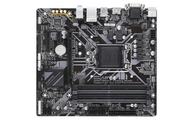 Gigabyte Ultra Durable B360M DS3H Desktop Motherboard - Intel Chipset - Socket H4 LGA-1151 - 64 GB DDR4 SDRAM Maximum RAM - UDIMM, DIMM