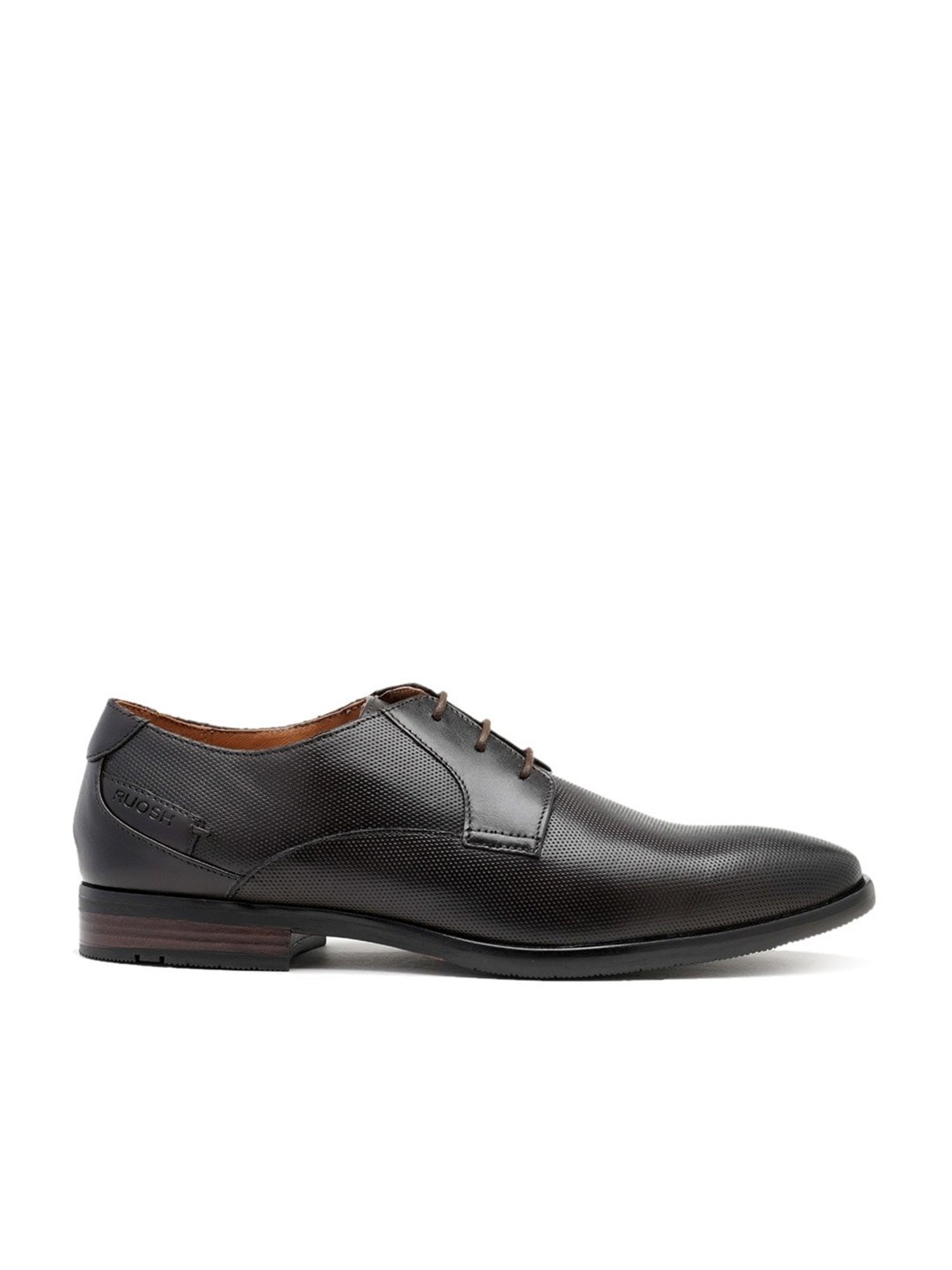 Ruosh Men's Dark Brown Derby Shoes