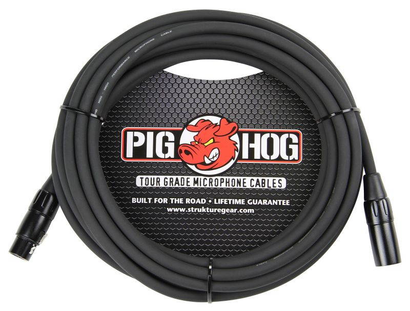 pig hog phm30 high performance 8mm xlr microphone cable, 30 feet