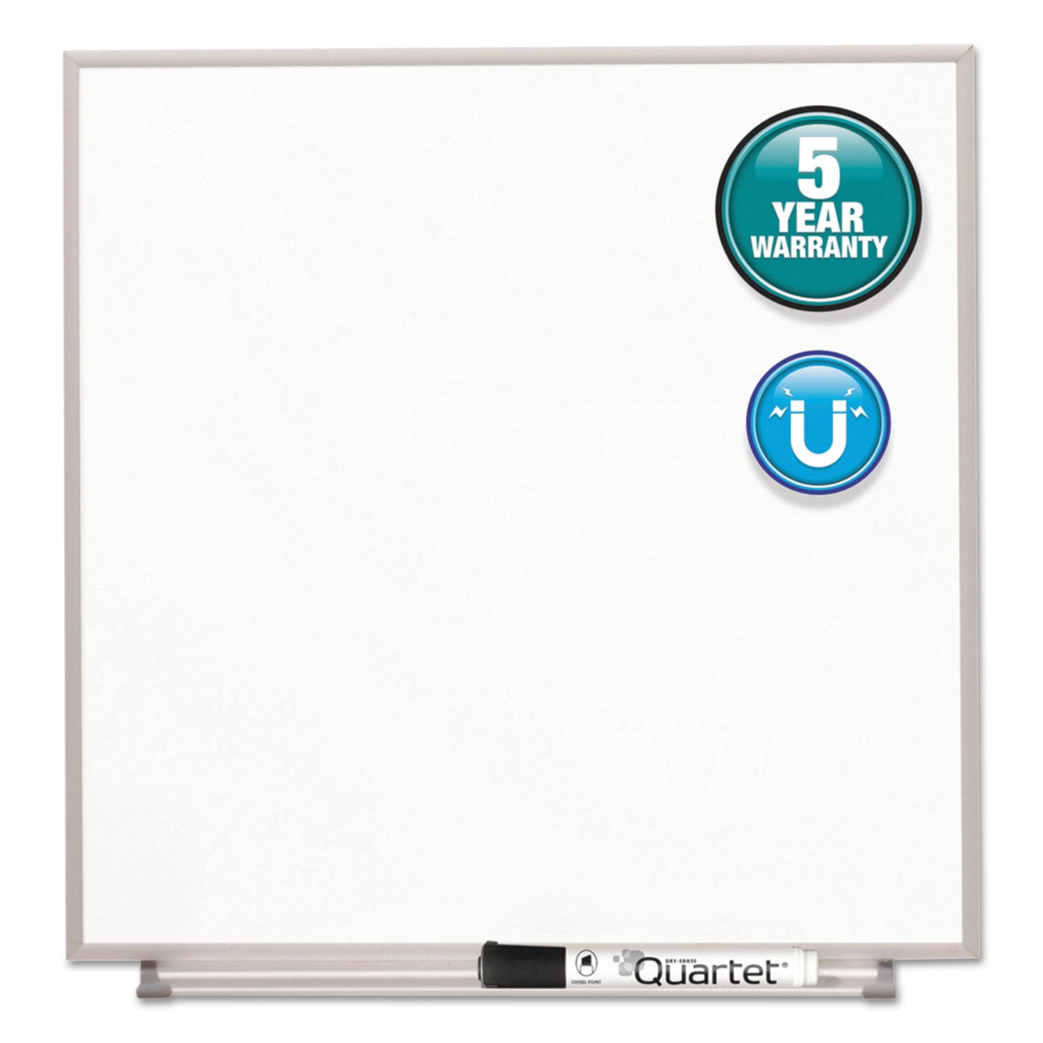 Quartet Matrix Magnetic Boards Painted Steel 23 x 23 White Aluminum Frame M2323