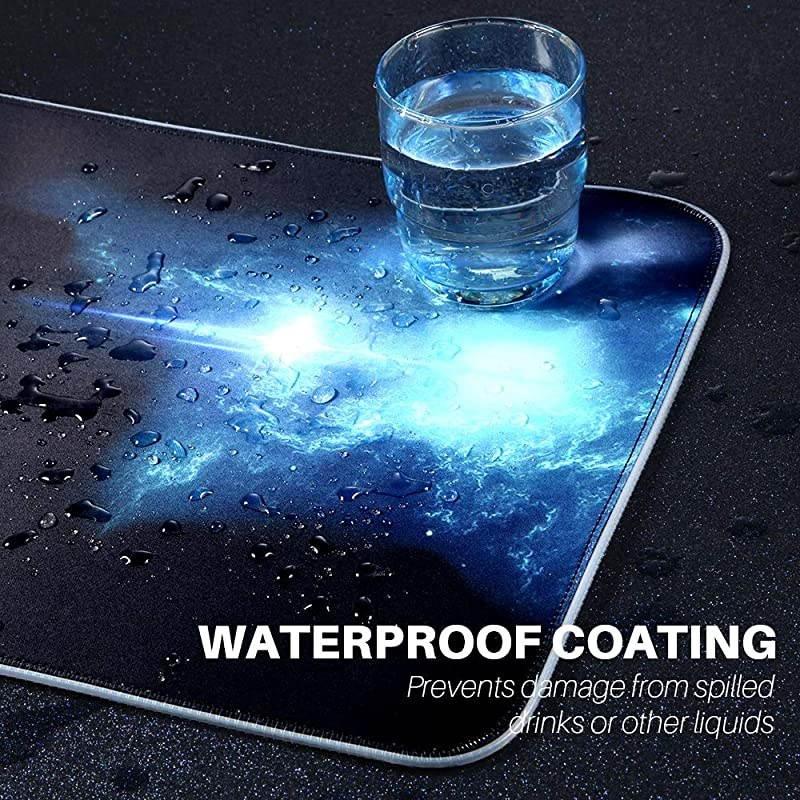 RGB Gaming Mouse Pad Oversized Glowing Led Extended Mousepad NonSlip Rubber Base Computer Keyboard Pad Mat 14 Lighting Modes for Gamer