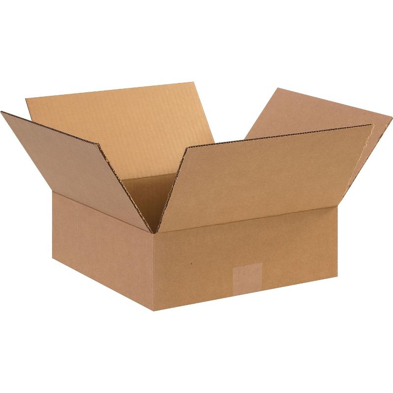 SI Products 12 x 12 x 3 Shipping Boxes, 32 ECT, Brown 121203