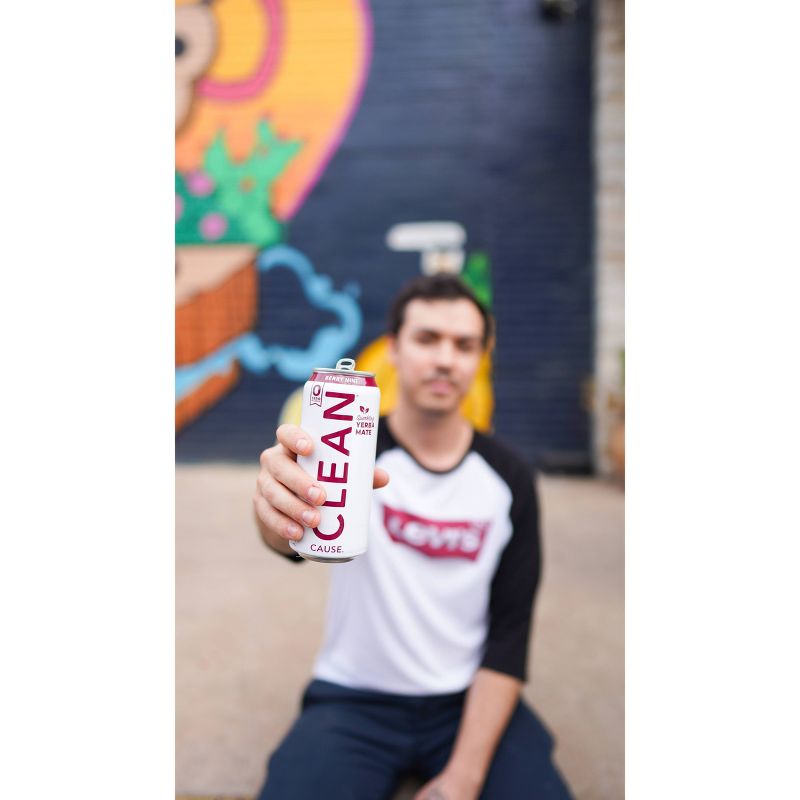 Clean Cause Sparkling Yerba Mate Berry Mint - 16 fl oz Can