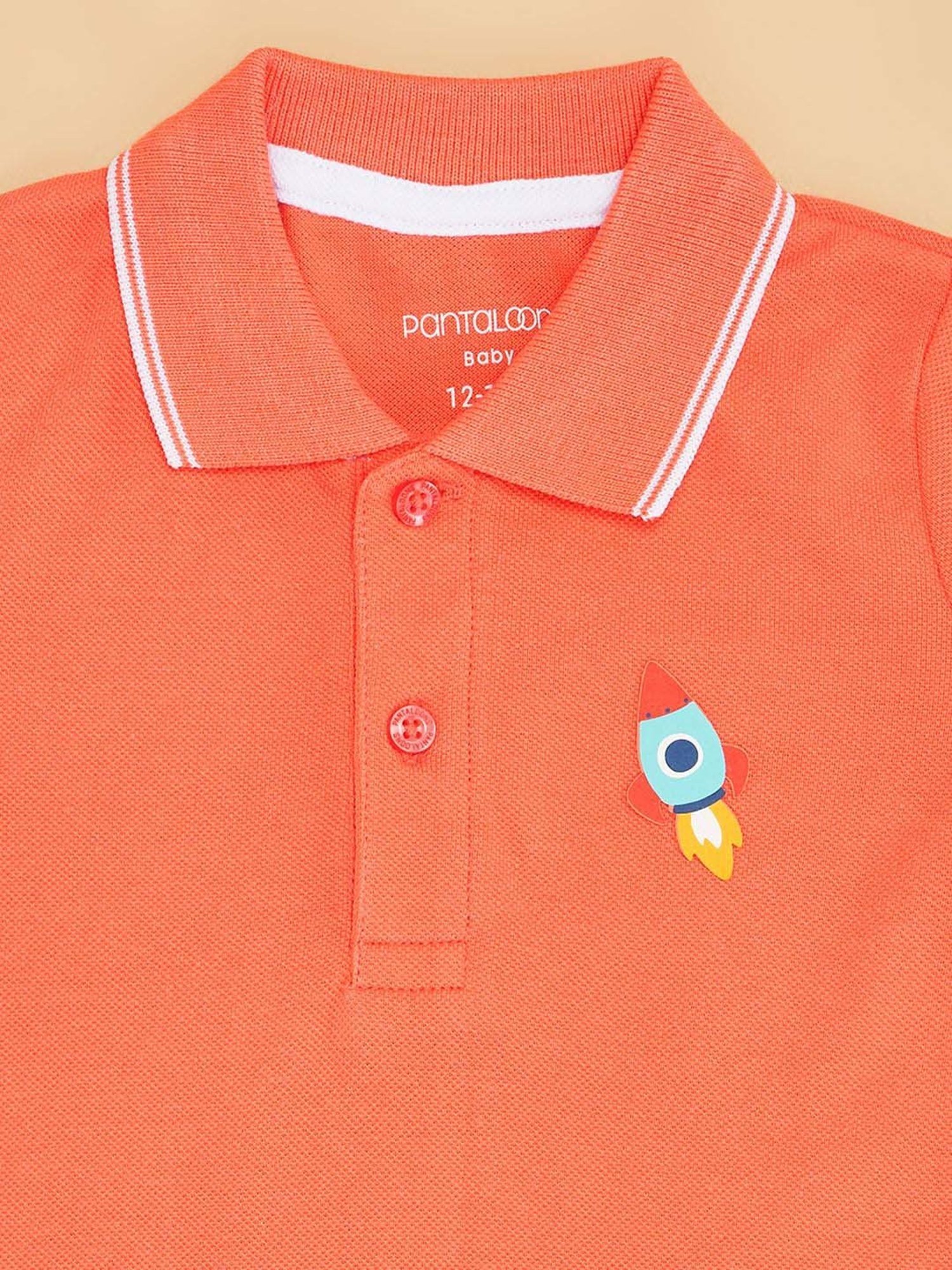 Pantaloons Baby Kids Living Coral Cotton Regular Fit T-Shirt