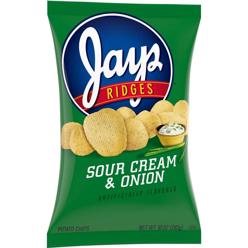 Jays Chips Ridges Sour Cream & Onion Potato Chips - 10oz