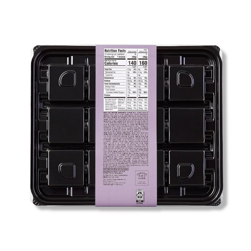 Fudge and Cream Cheese Iced Brownies -16oz/12ct - Favorite Day™