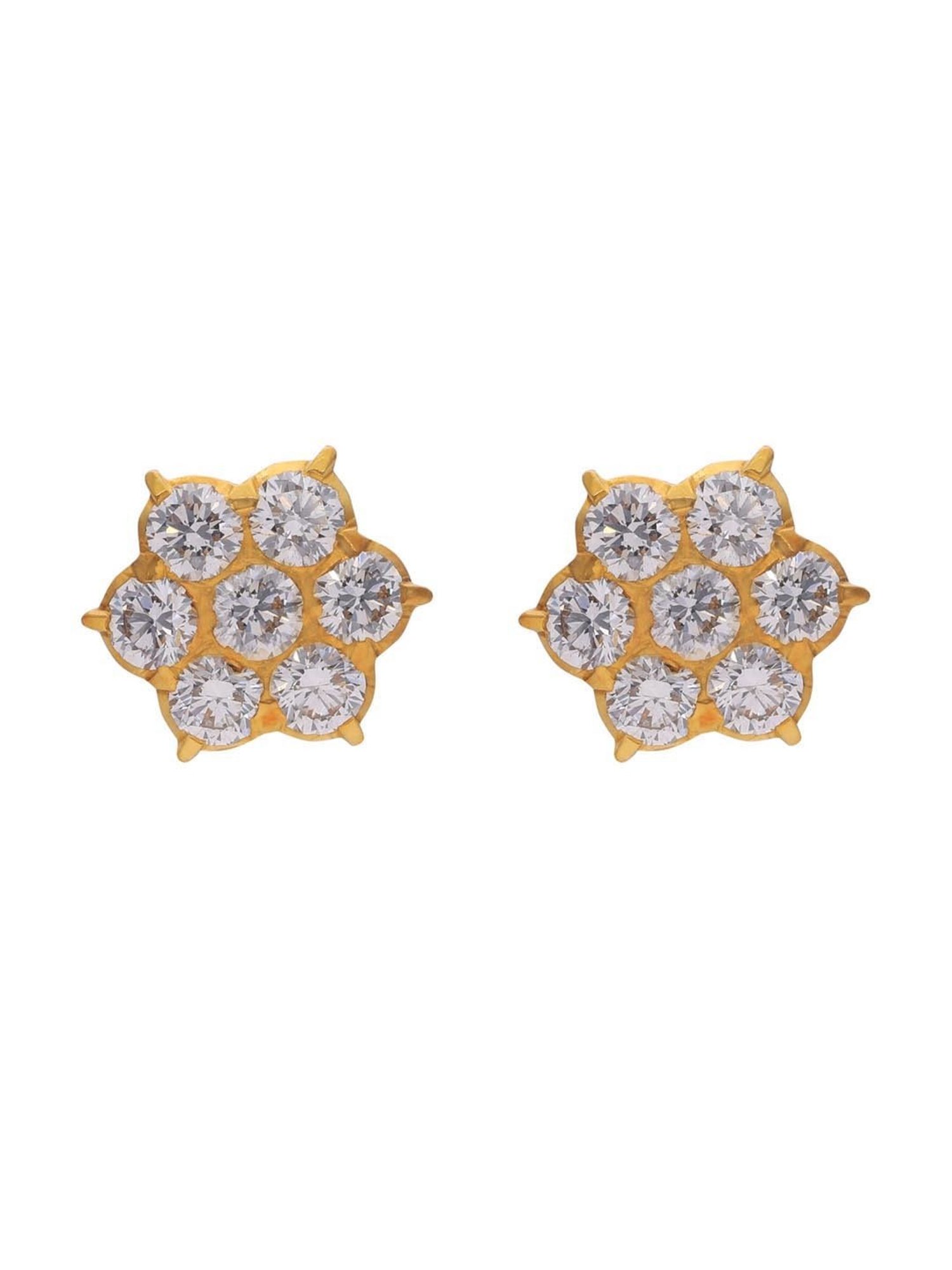 CKC 22k Gold & Diamond Earrings for Women