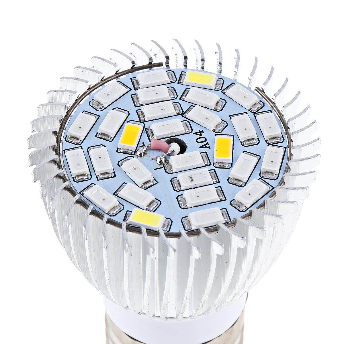E27 85V-265V 28W 28 LEDs Plant Fill Grow Light Full Spectrum Band Red 15 Blue 7 & Warm 2 White 2 & Infrared 1 UV 1 for Grow Tent / Bonsa