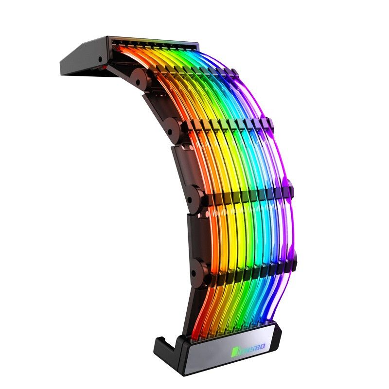 JONSBO DY-1 Rainbow Bridge, RGB Trunking Cover For 24Pin ATX Cable MOD Symphony Line, 5V Rainbow RGB M/B SYNC