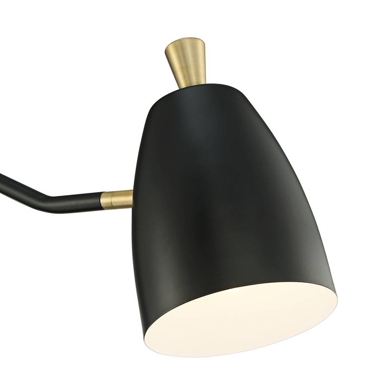 Possini Euro Design Possini Euro Sparta Black and Gold Pharmacy Floor Lamp