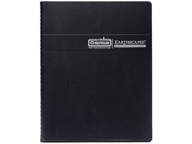 House of Doolittle 273-02 Weekly And Monthly Calendar Planner Earthscapes Black 8.5" x 11"