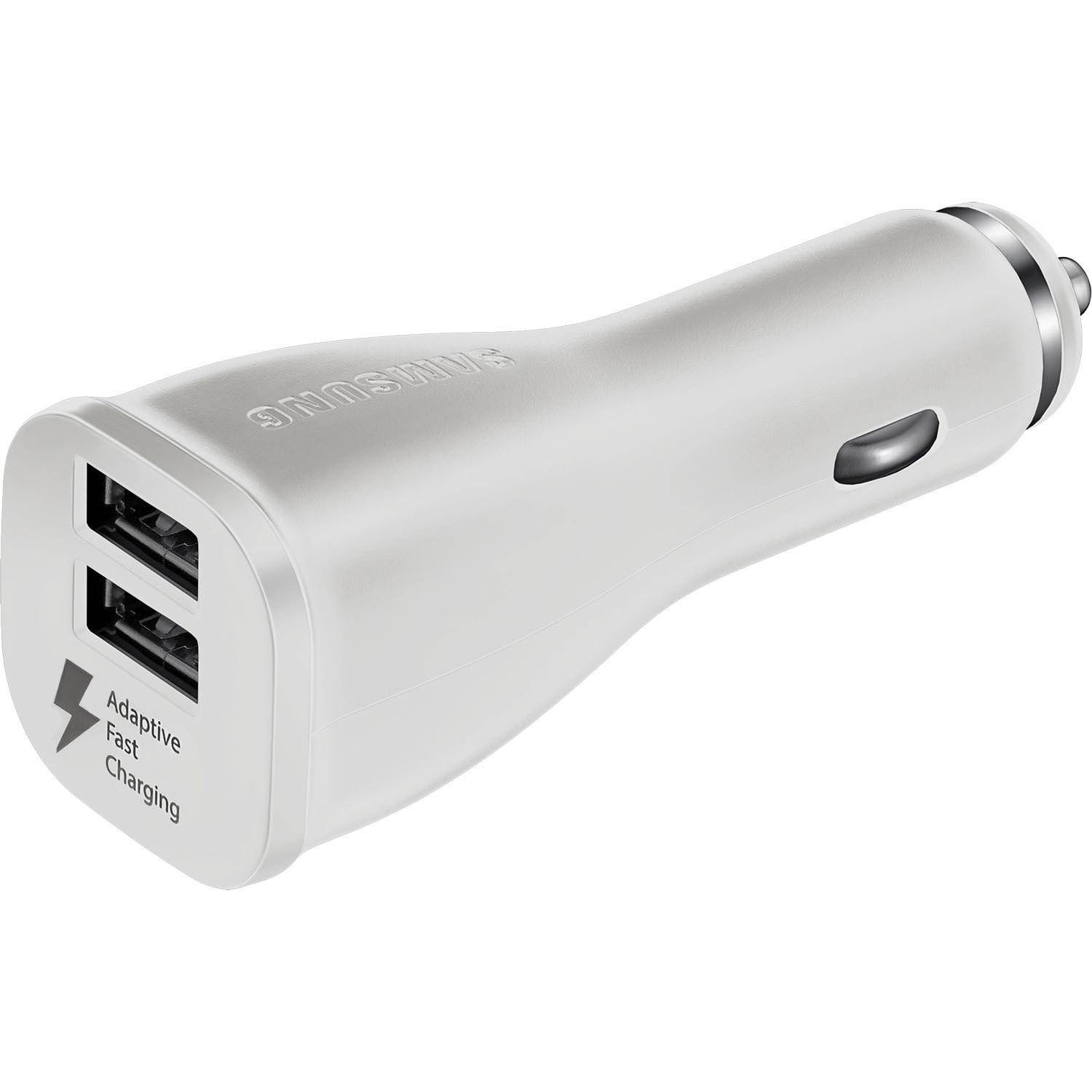 Adaptive Fast Car/Travel Combo (AFC) for Samsung Galaxy Includes Car/Wall Plug and Two Micro USB Cable - Black