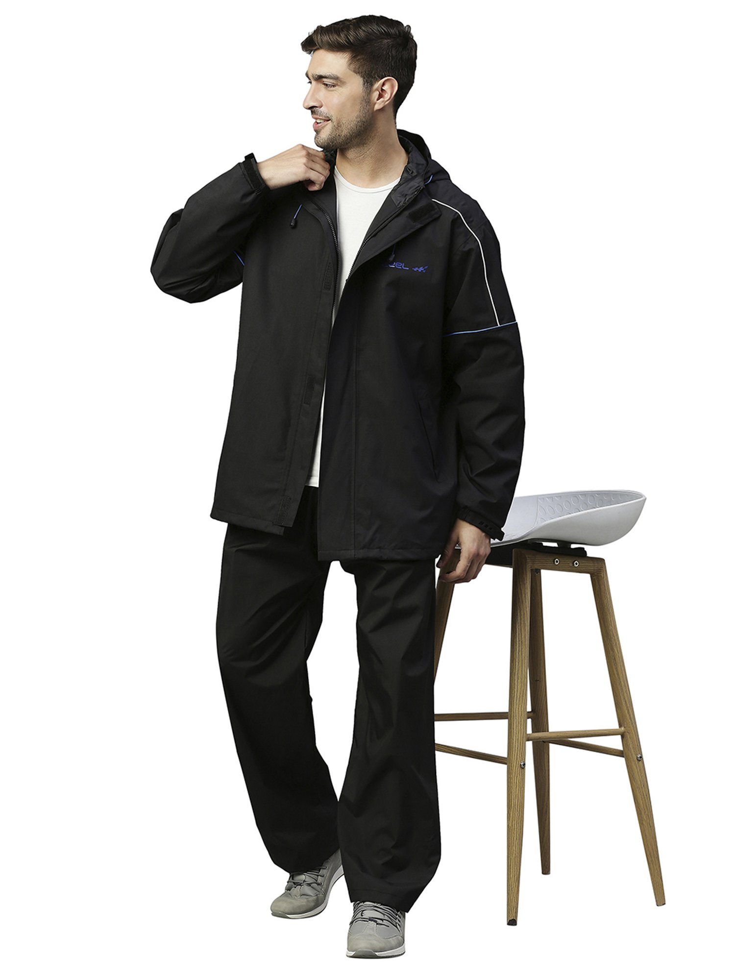 Zeel Black Raincoat Set