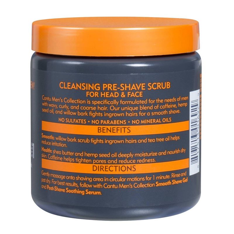 Cantu Men's Shea Butter Cleansing Pre Shave Scrub - 8oz