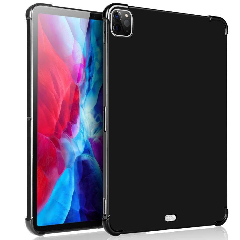 KIQ Slim & Lightweight Premium TPU Skin Case Cover for Apple iPad Pro 12.9 2020 [Black]