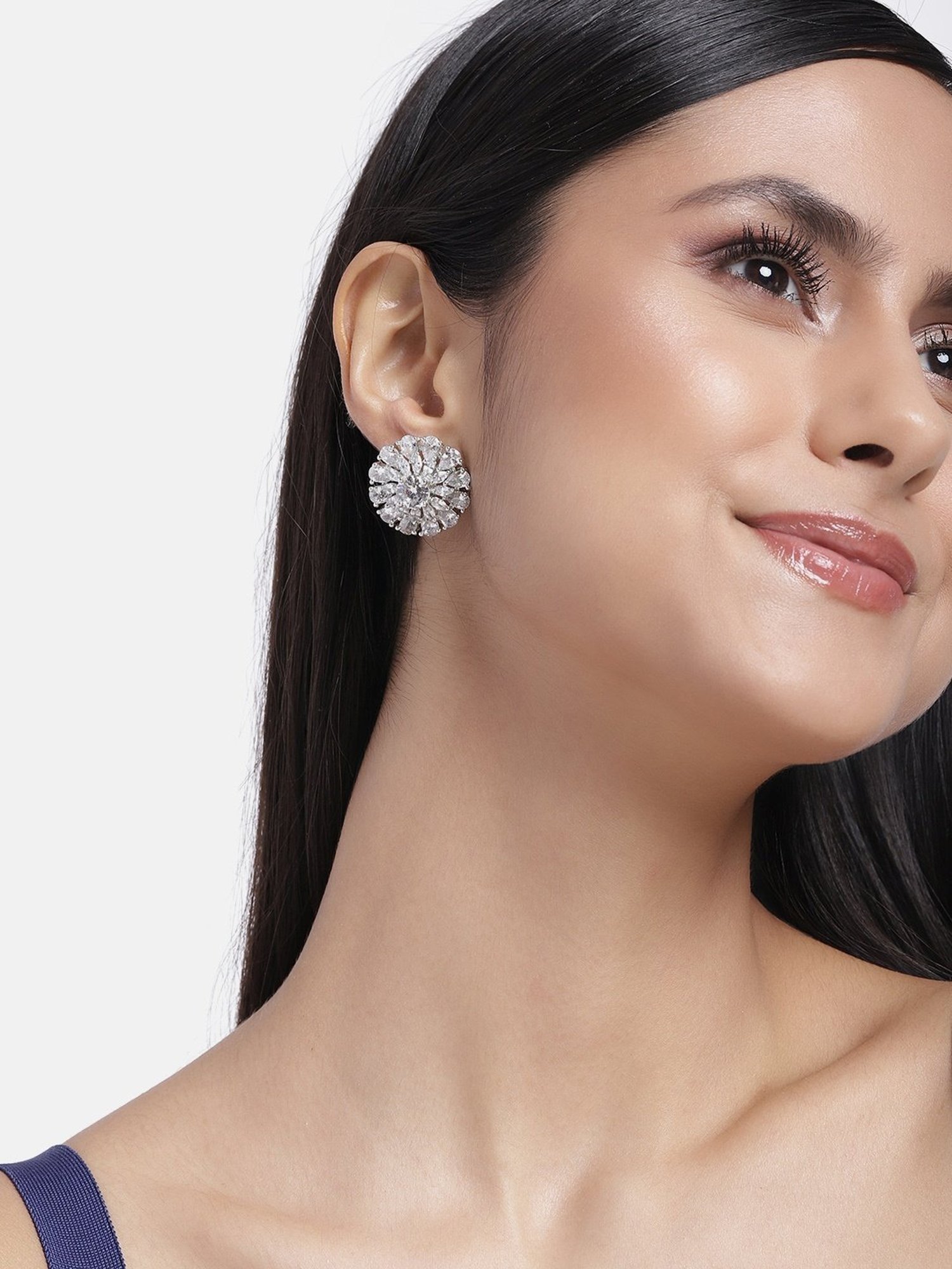 Sri Jagdamba Pearls Black Rosy Pearl Drop Earrings