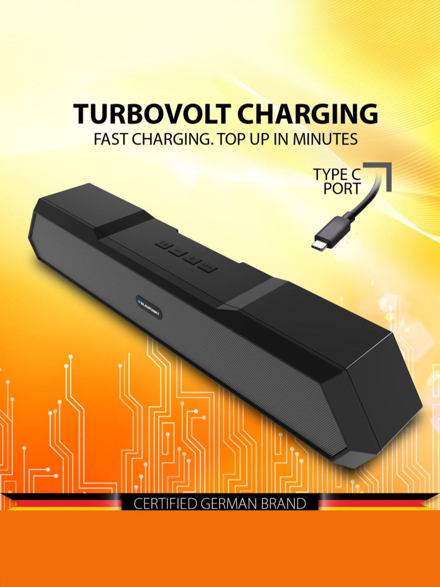 Portronics Decibel 24 | 10W Bluetooth Soundbar Speaker With In Built Mic (Black)