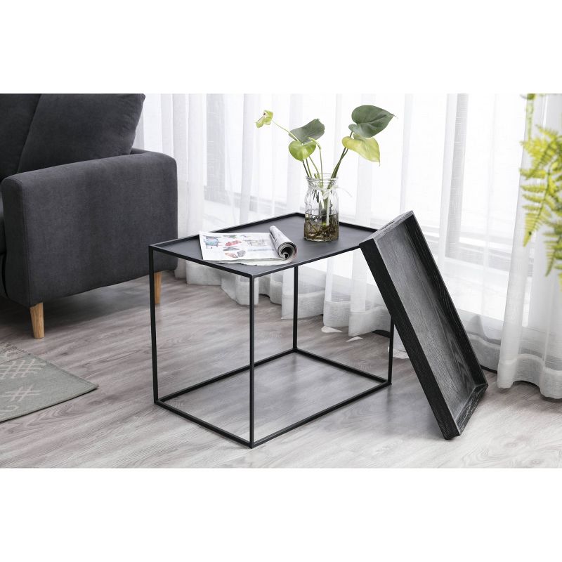 Burnham Home Highlands End Table Dark Gray - Boraam