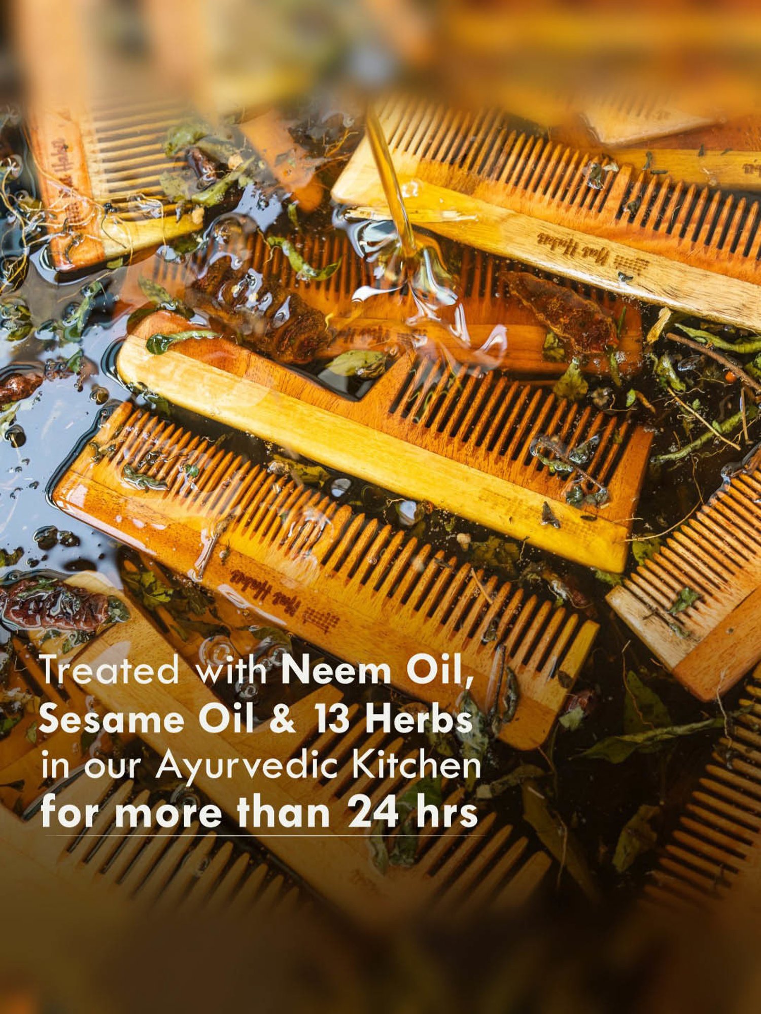 Nat Habit Dual Tooth Kacchi Neem Comb - 1 Pc