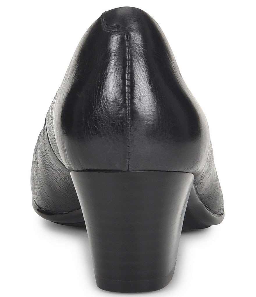 Sofft Lindon Leather Block Heel Pumps