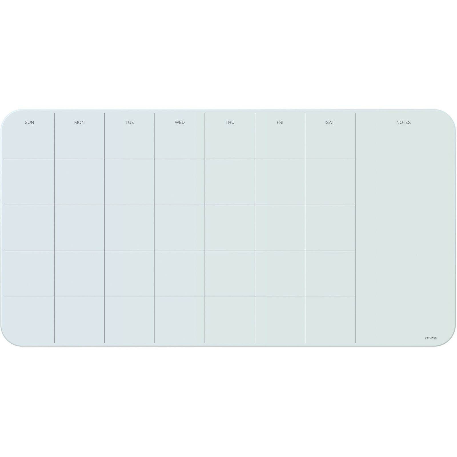 U Brands 2341U00-01 Board,glass,cubcl,cal,23x12 (2341u0001)