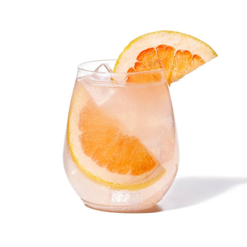 18oz Tumbler Plastic Wine Glasses Set of 48 Clear - TOSSWARE