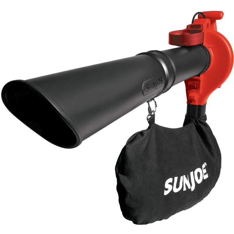 Sun Joe SBJ603E-RED 3-in-1 Electric Blower | 240 MPH | 13 Amp | Vacuum | Mulcher (Red)