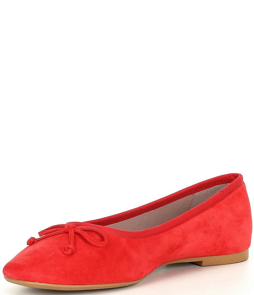 Deltan Quinn Suede Square Toe Ballet Flats