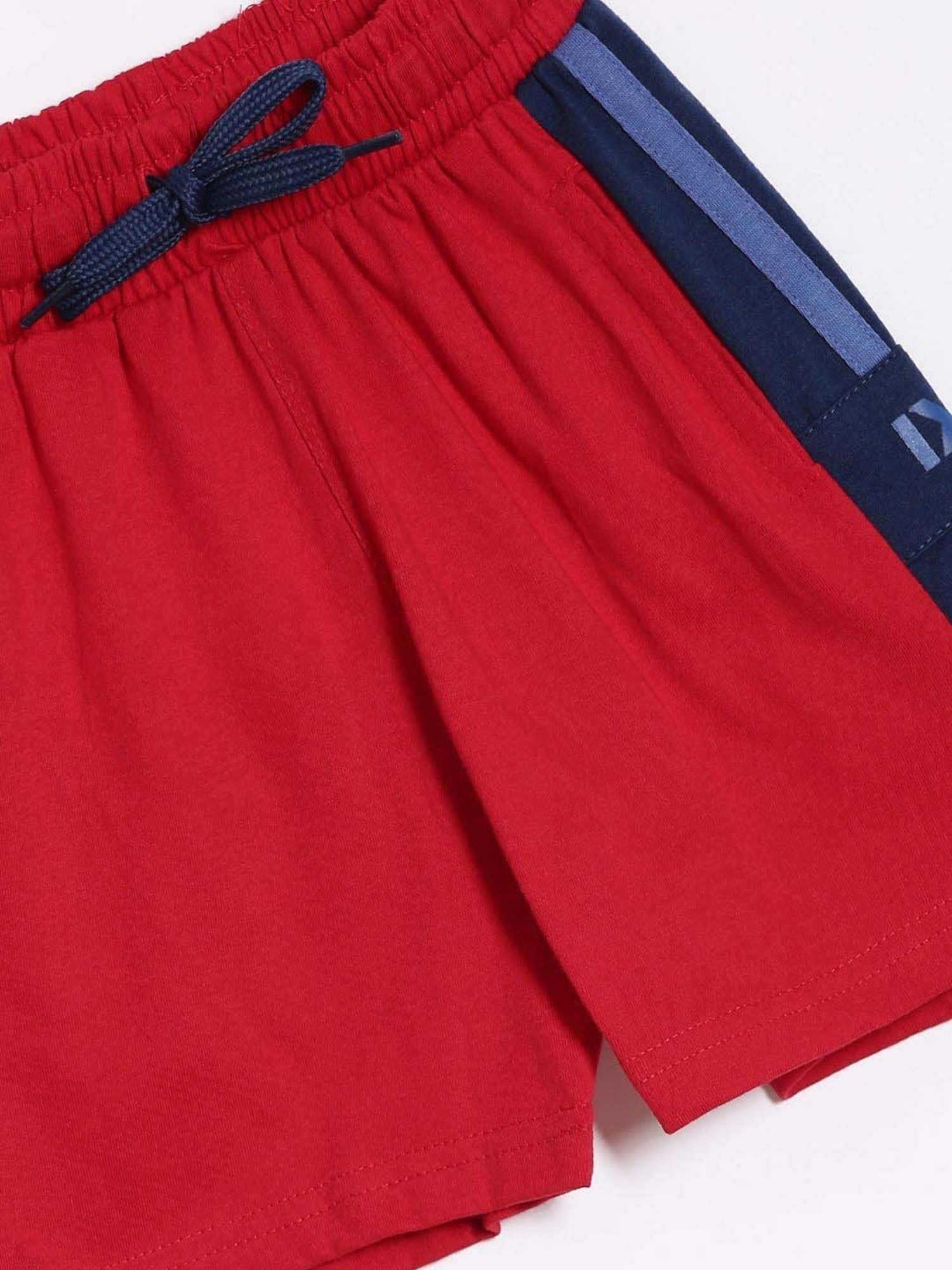 Dixcy Scott Originals Kids Racing Red & Blue Cotton Striped Shorts