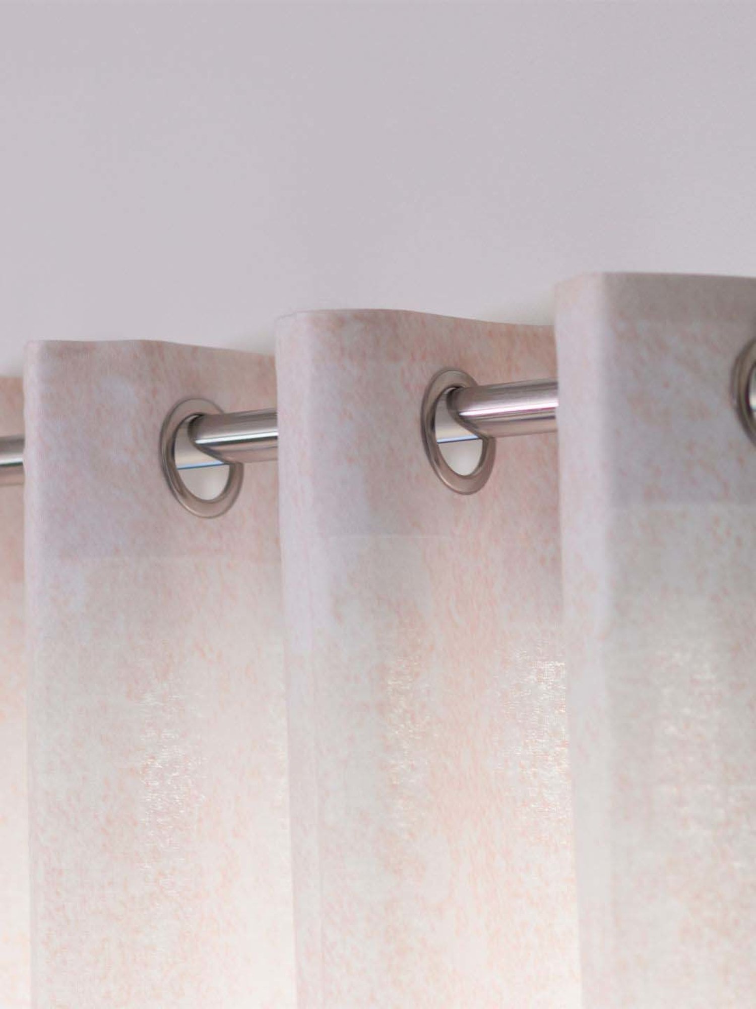 Urban Space Red Cotton Door Curtain With Tieback & Eyelet - Set of 2