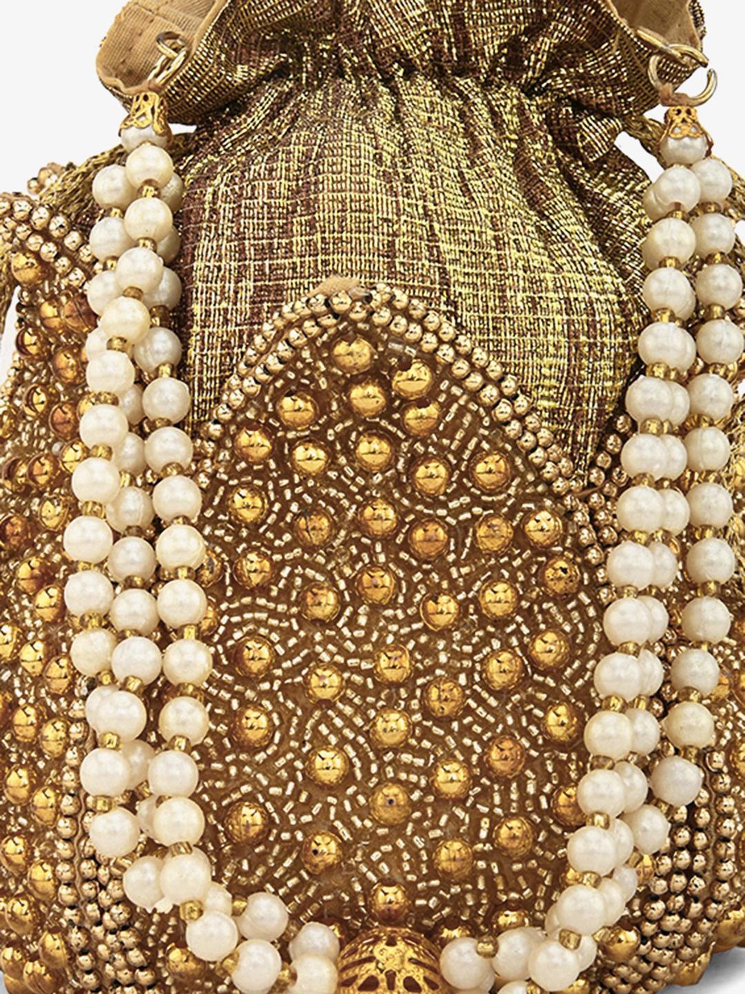 Gaurapakhi Golden Embellished Potli