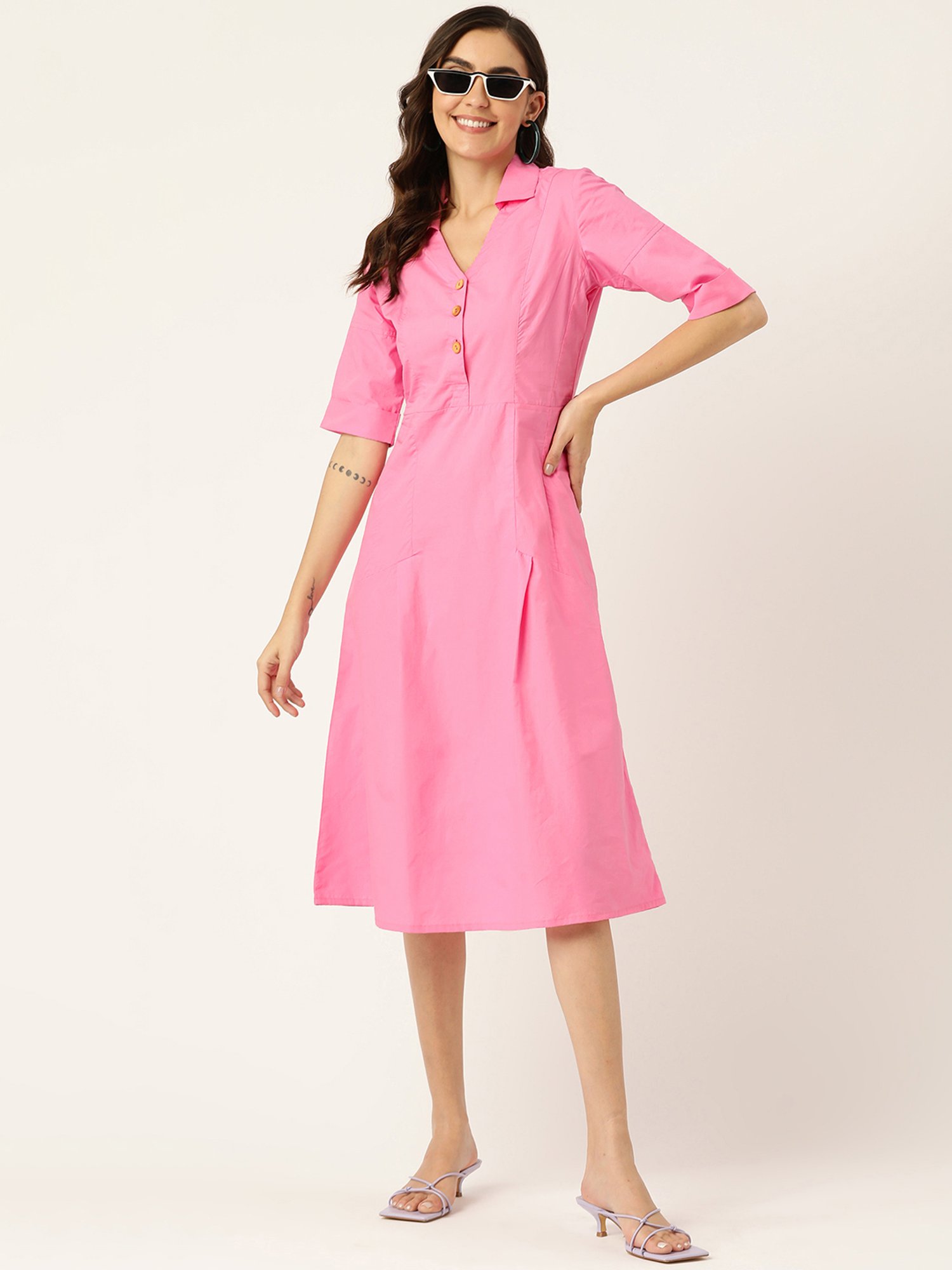 BRINNS Pink Midi Dress