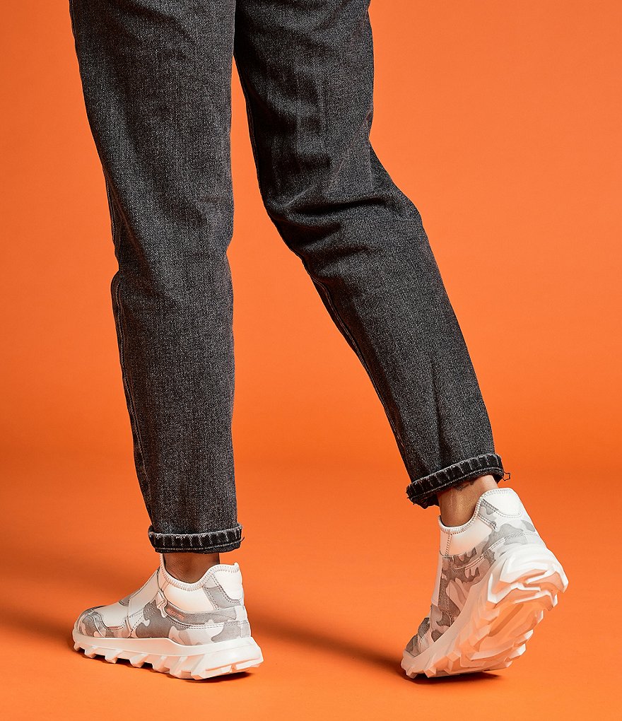 ECCO Motor Cross Camo Print Low Slip-On Sneakers