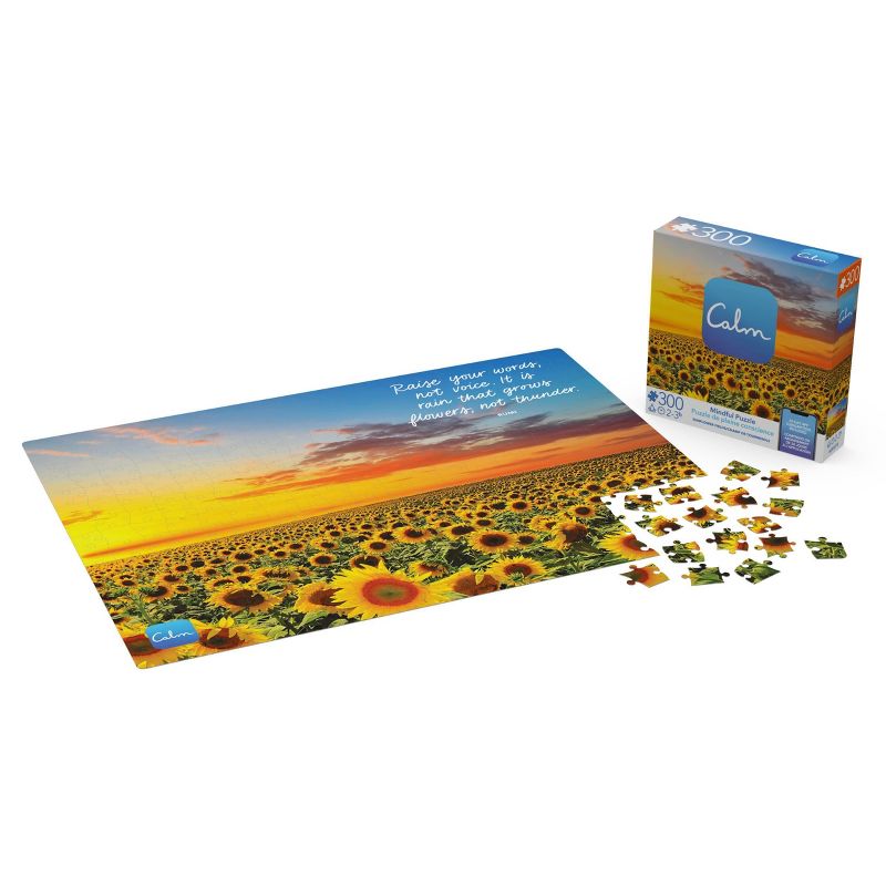 Spin Master Calm App: Sunflower Fields Jigsaw Puzzle - 300pc