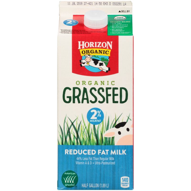 Horizon Organic Grassfed 2% Milk - 0.5gal