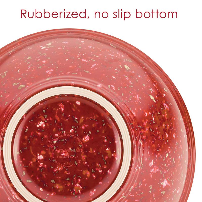 Rachael Ray Accessories Kitchen Pantryware Multi Purpose/Salad Serveware/Melamine Garbage Bowl, 10.2 x 10.2 x 7 inches, Red