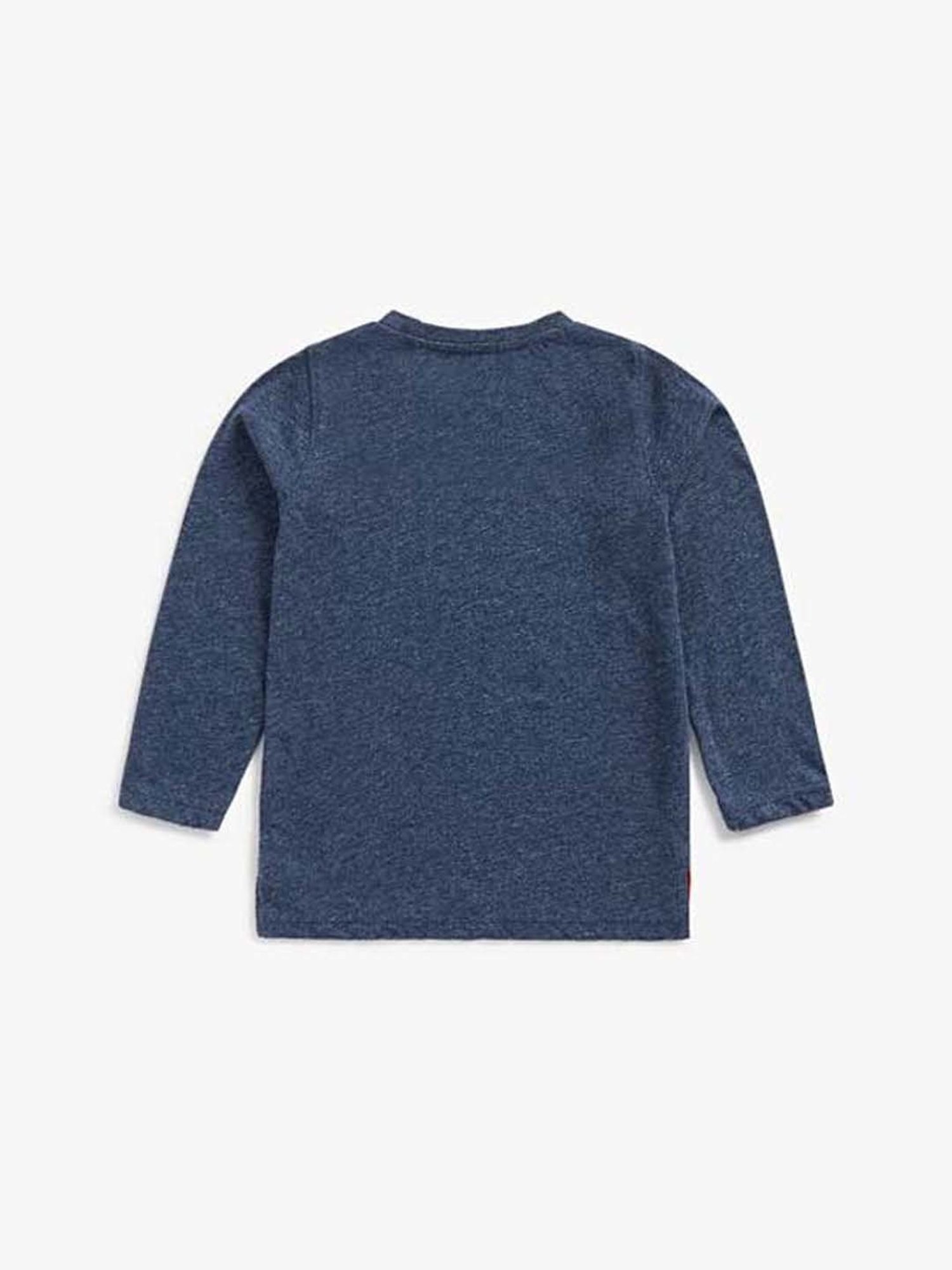 Mothercare Kids Navy Cotton Printed Full Sleeves T-Shirt