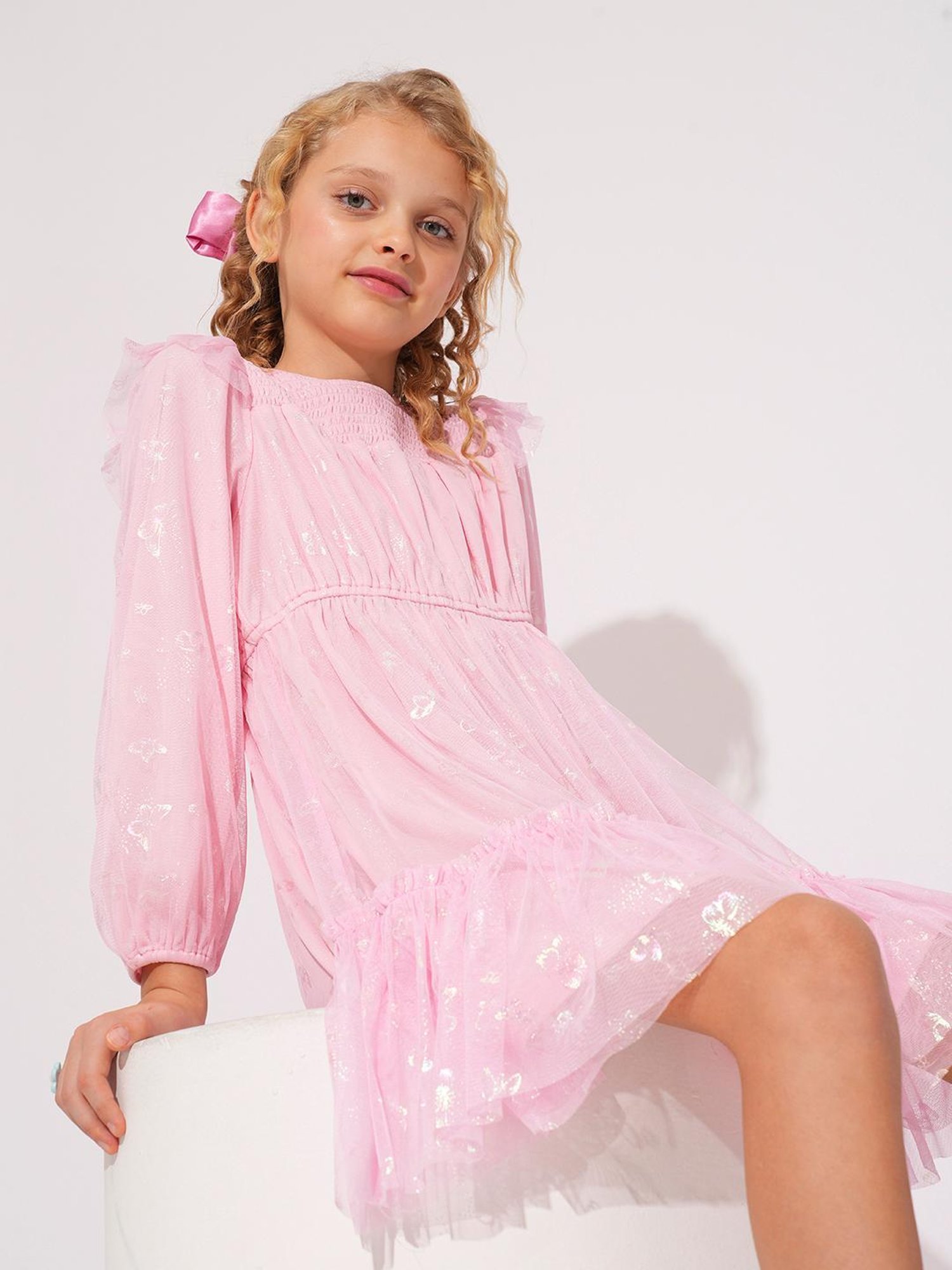 VERO MODA GIRL Kids Cherry Blossom Printed Dress