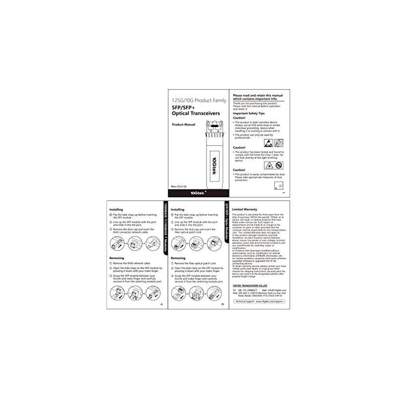SFP+ Transceiver, 10G 1310nm SMF, up to 10 km, Compatible with Intel E10GSFPLR