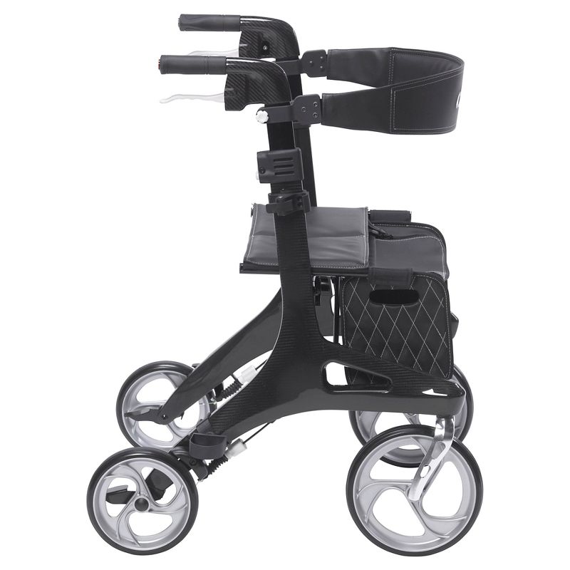 Drive Medical Nitro Elite CF Carbon Fiber Walker Rollator, Black