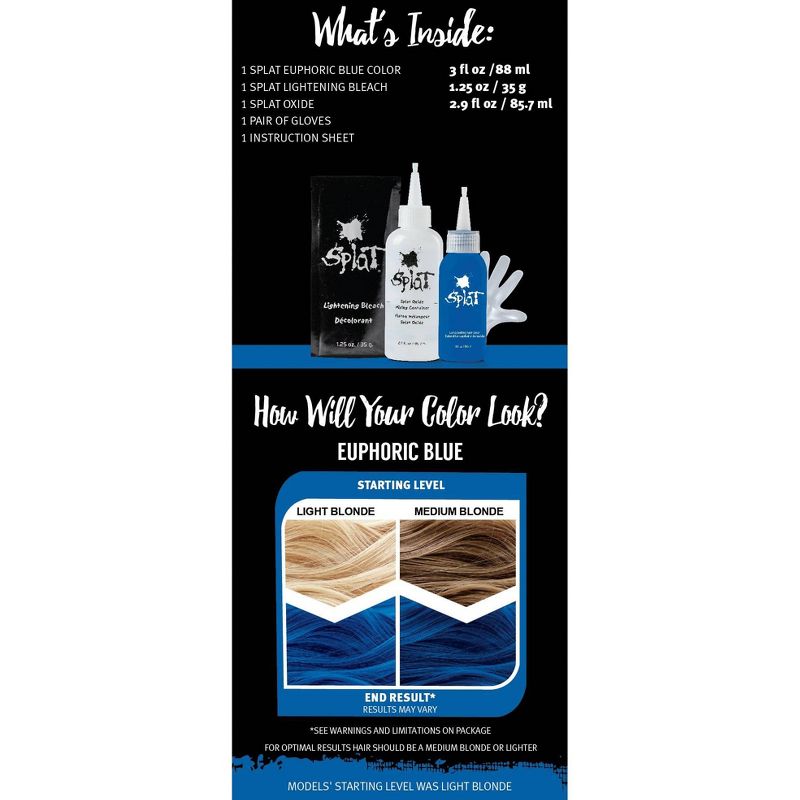 Splat Hair Color Kit - 10.28 fl oz - Euphoric Blue