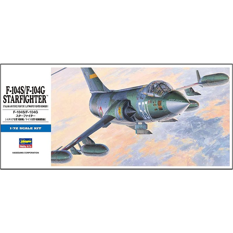 Hasegawa F-104S/F-104G Starfighter Italian Luftwaffe Fighter 1/72 Scale Model Kit