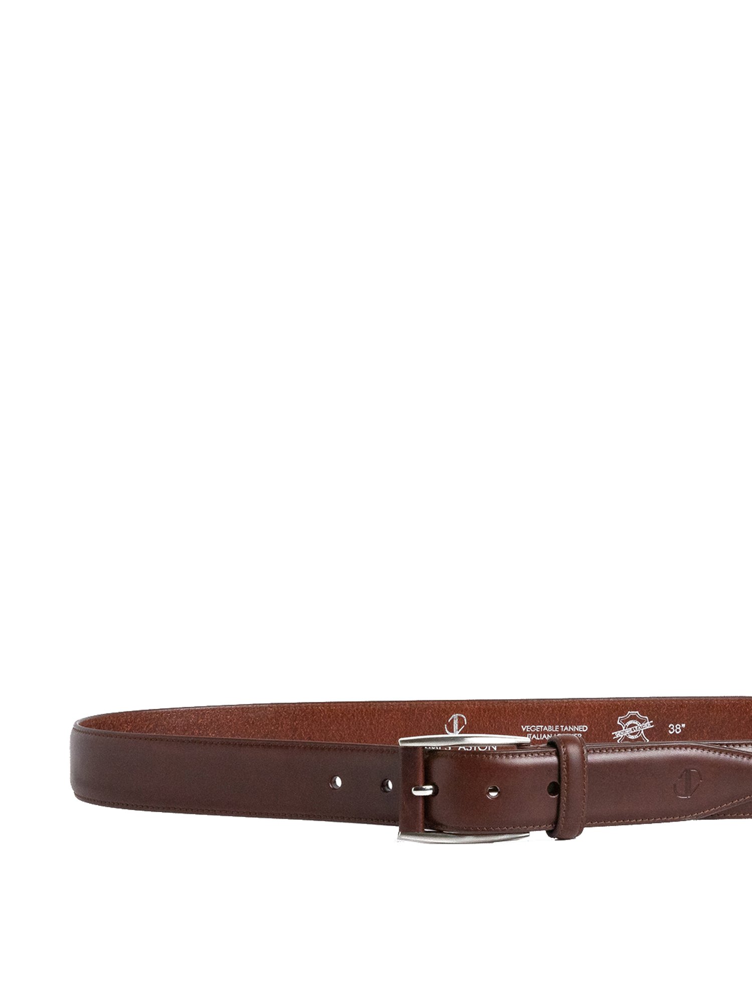 James Aston Brown Leather Waist Belt for Men