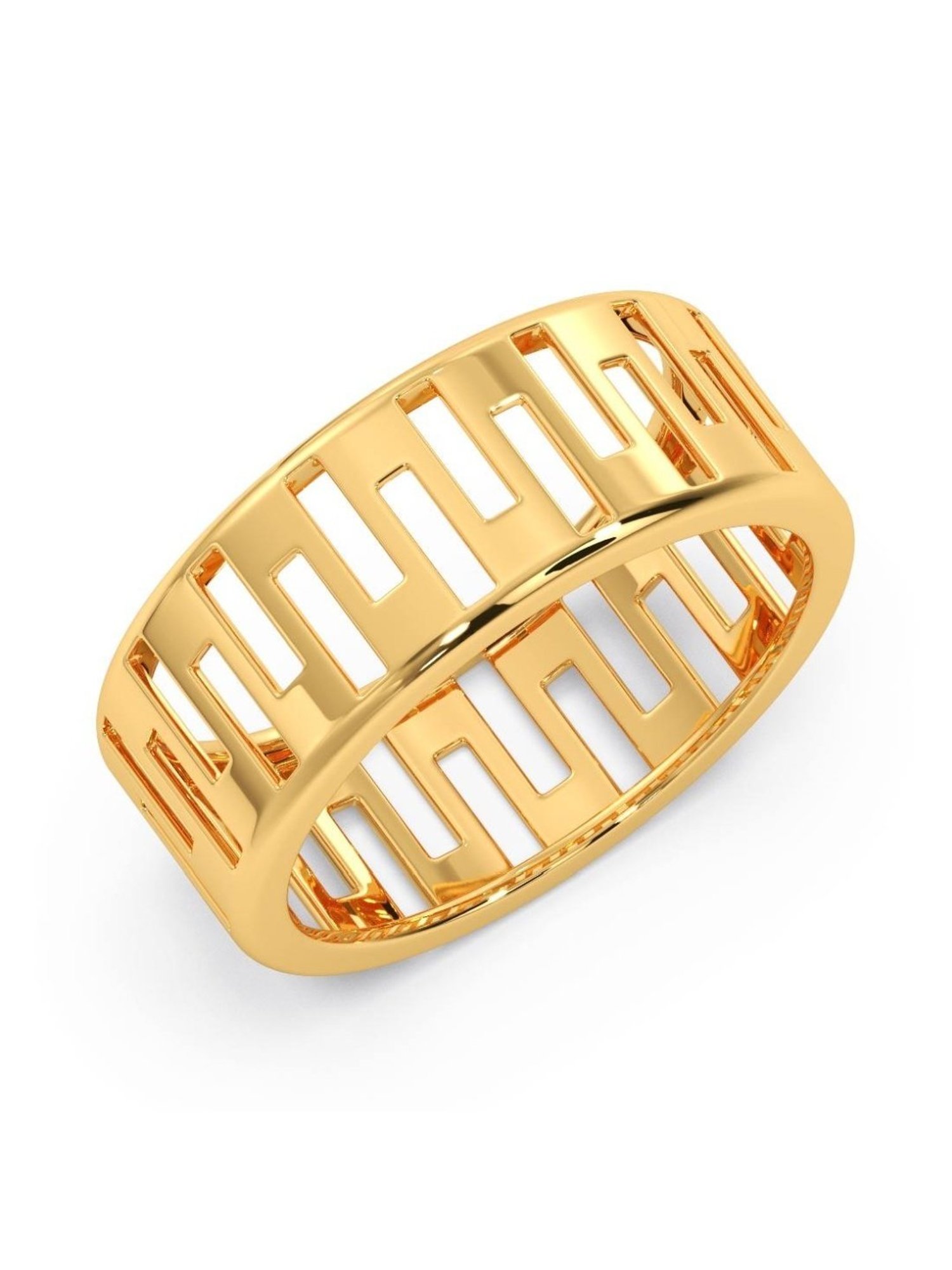 Candere by Kalyan Jewellers 18K Yellow Gold BIS Hallmark Ring for Men